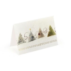 Biglietto alberi nella neve