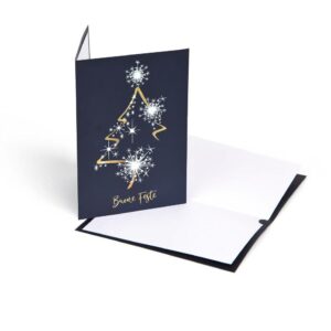 Biglietto buone feste in blu