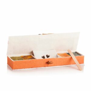 Box regalo con portasapone in ceramica Lunaroma