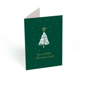 Biglietto albero in verde