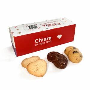 Bomboniera tris biscotti solidali Pasticceria Giotto