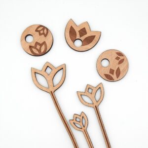 Kit stecche decorative + profumatore armadio fiori Lawanda _madeincruna